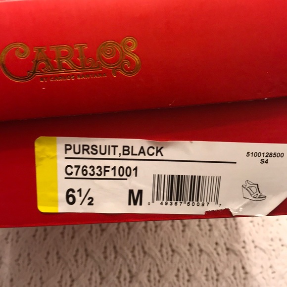 Carlos Santana Black Wedges - Picture 7 of 7